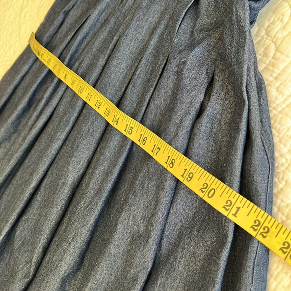 Talbots Cotton Shirtdress Denim Blue Women’s 8 Short Sleeves Western Classic - Picture 12 of 16